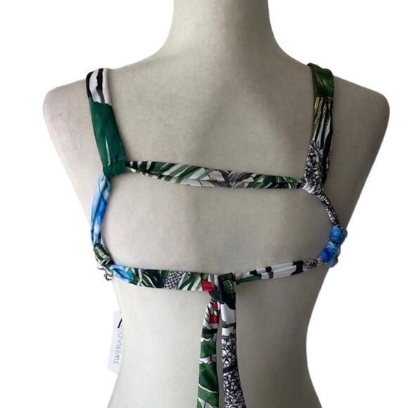 Swiminista X Christian Lacroix Cheer Top Jardin Eco Chic Bikini Top SZ M NWT - Picture 2 of 11